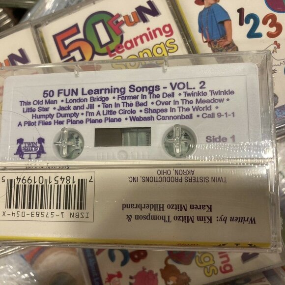 50 Fun Learning Songs: Vol. 1 & 2 Twin Sisters London Bridge,Ten in Bed,Call 911 - Picture 3 of 4